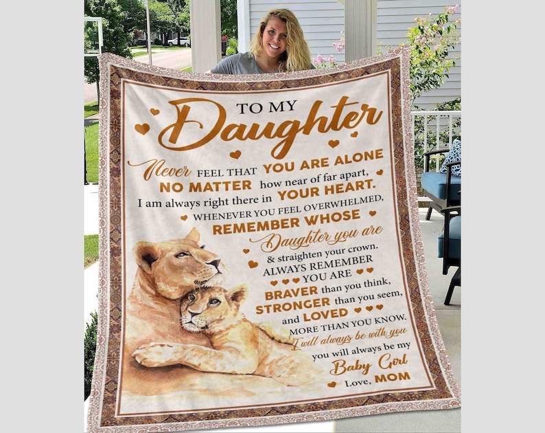 Personalized to my daughter blanket Lion daughter blanket Etsy