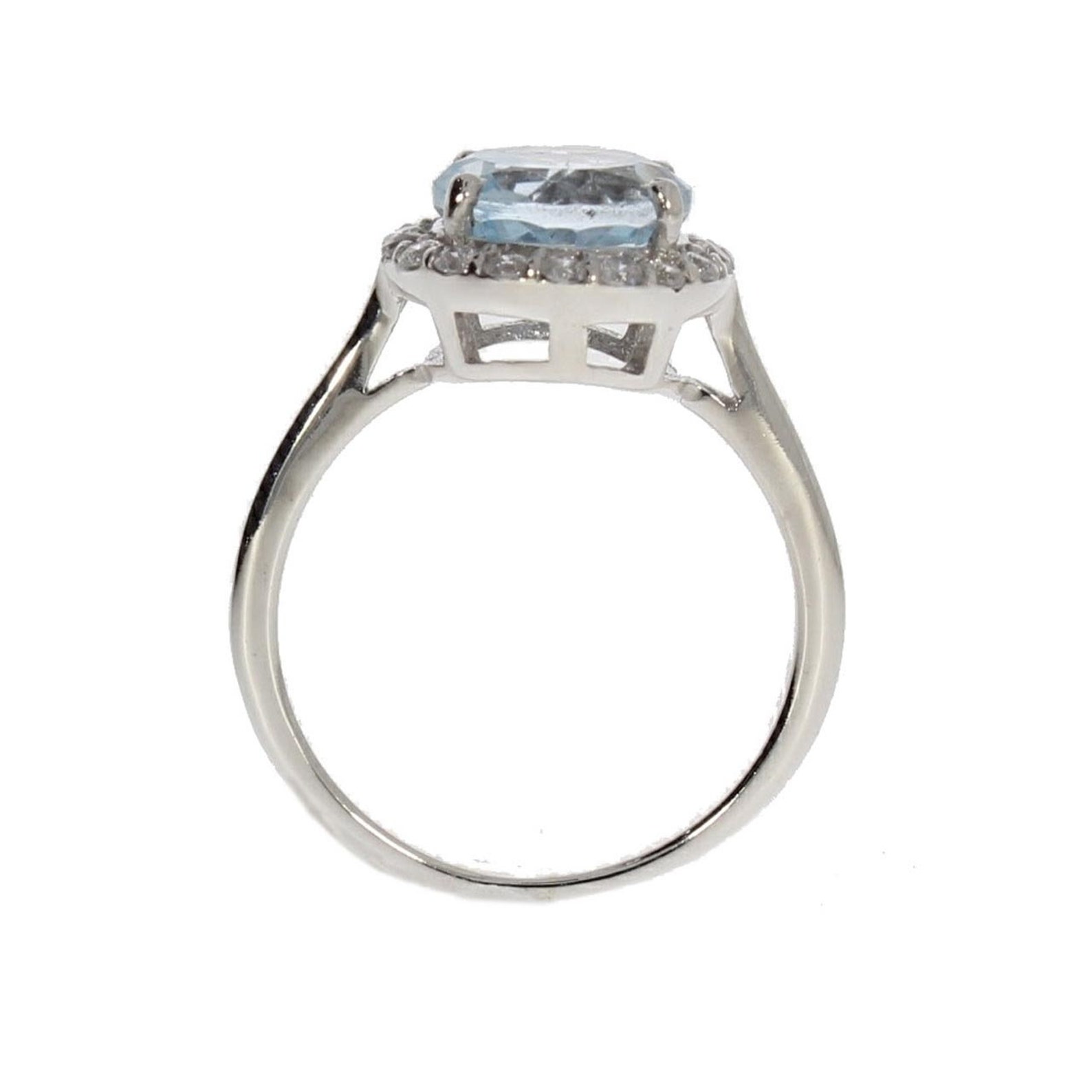 Aqua BT Ring Engagement Rings Silver Rings Sterling Silver - Etsy UK