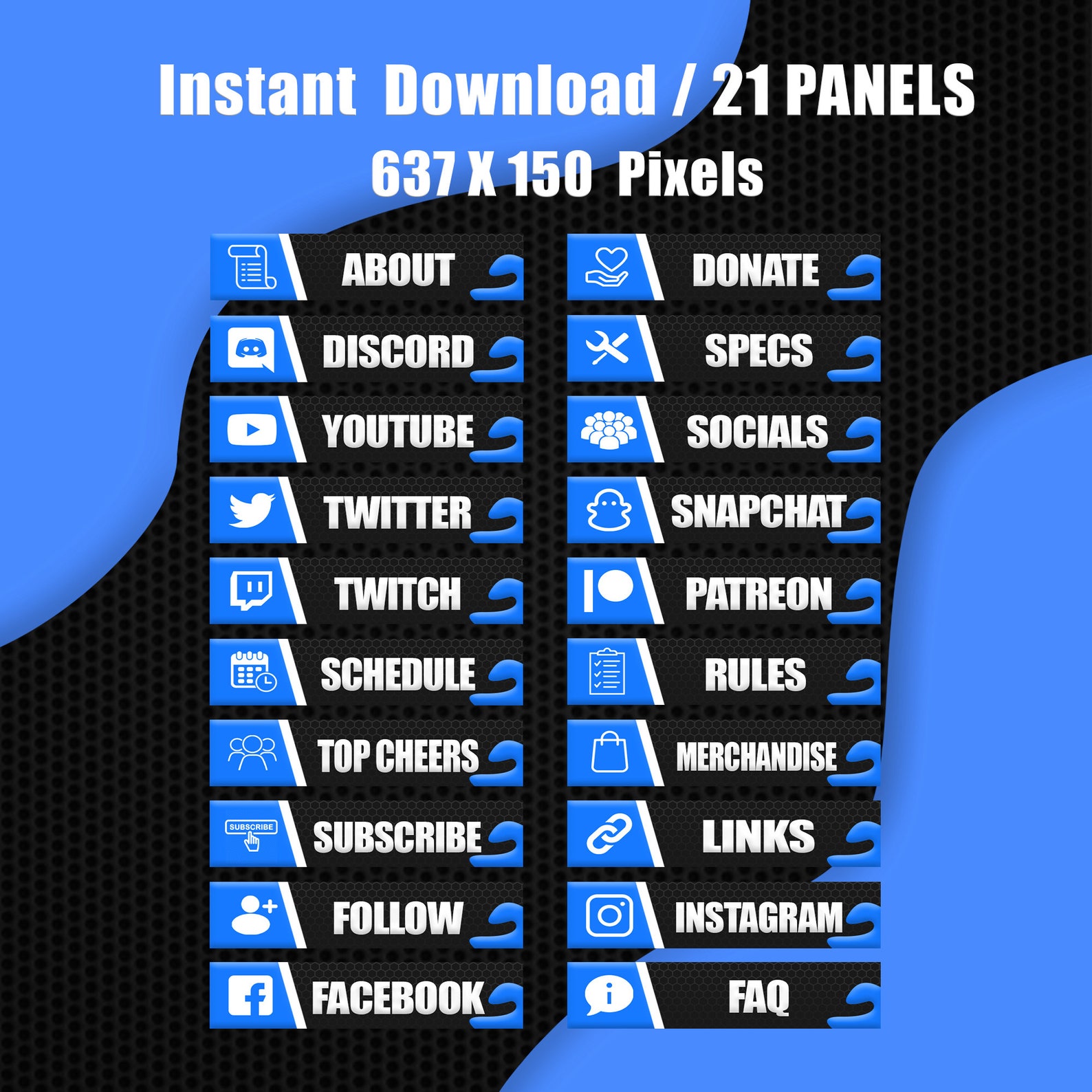 how to add panels on twitch