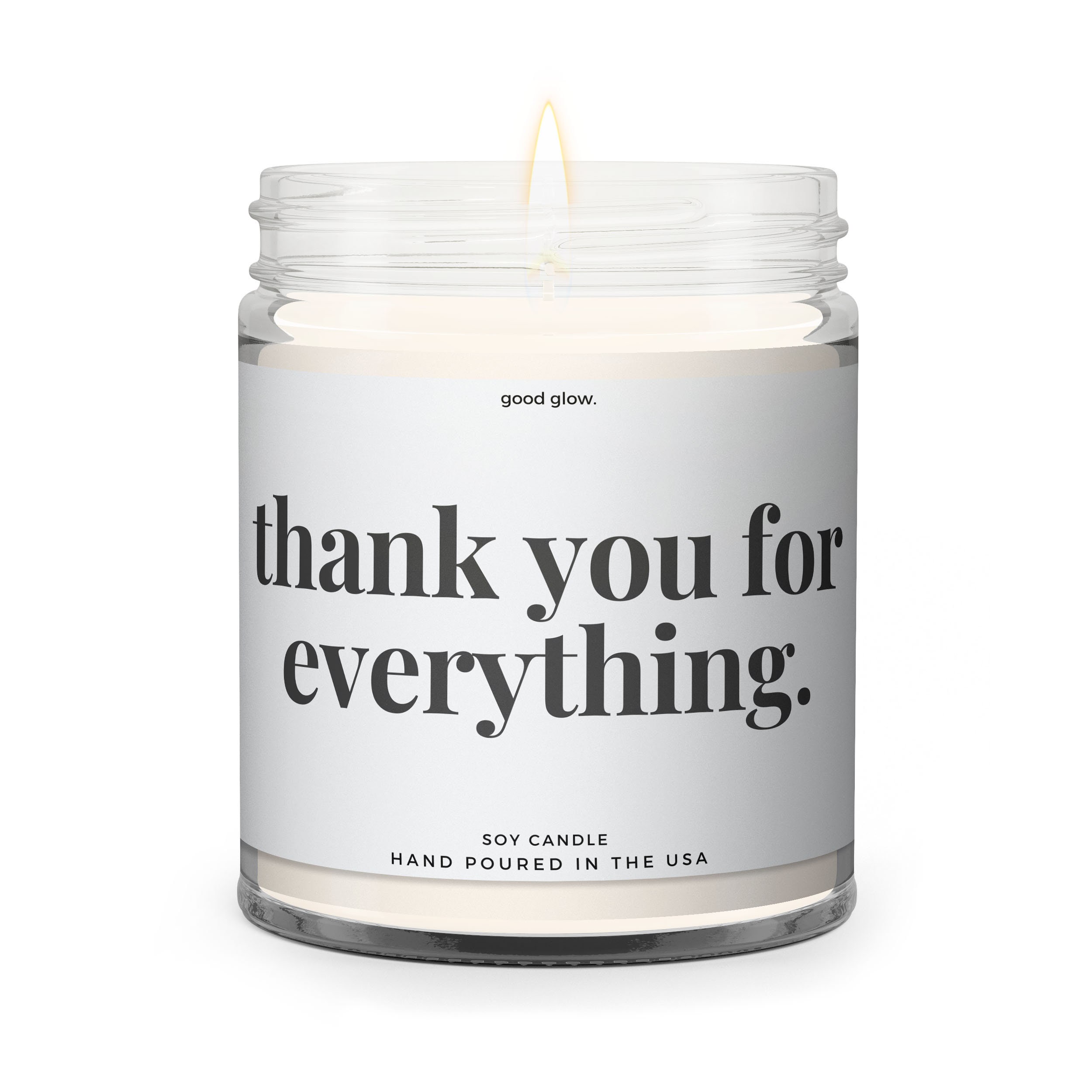 Thank You For Everything Candle Quote Candle Thank You Etsy