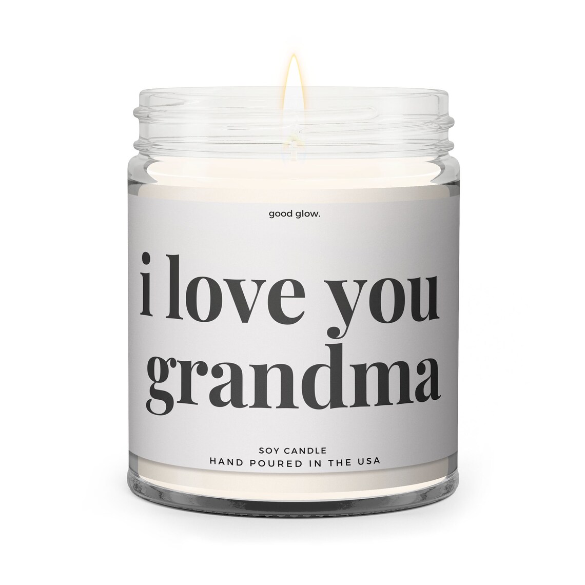 I Love You Grandma Candle Quote Candle Grandma Candle Etsy