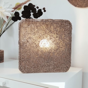 Lámpara de mesa de cartón moderna y cuadrada, Lámpara de humor, Lámpara de escritorio de diseño, Lámpara de noche geométrica, Lámpara original y duradera
