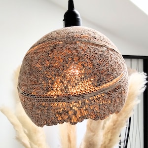 Globe lumineux suspendu, Lampe Globe Suspendue, Abat-Jour Chic, Abat-jour Rond, Abat-jour Sphère, Abat-jour Carton, Abat-jour de lampe rond