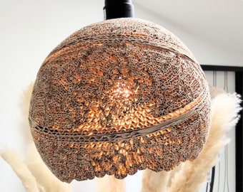 Hanging Globe Light, Hanging Globe Lamp, Chic Lampshade, Round Lampshade, Sphere Lampshade, Cardboard Lampshade, Round Lampshade