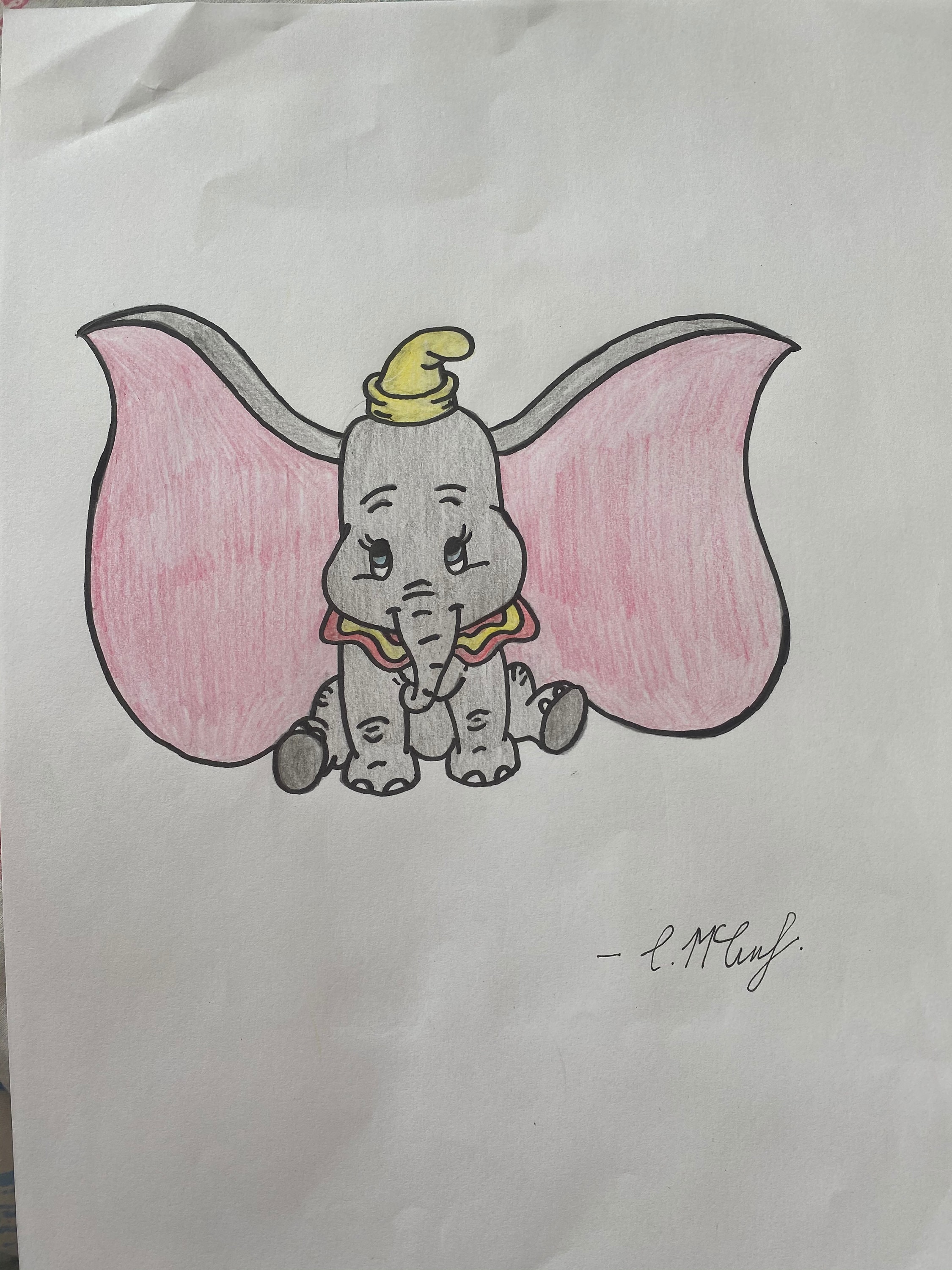 Rysunek Disneya Dumbo - Etsy Polska