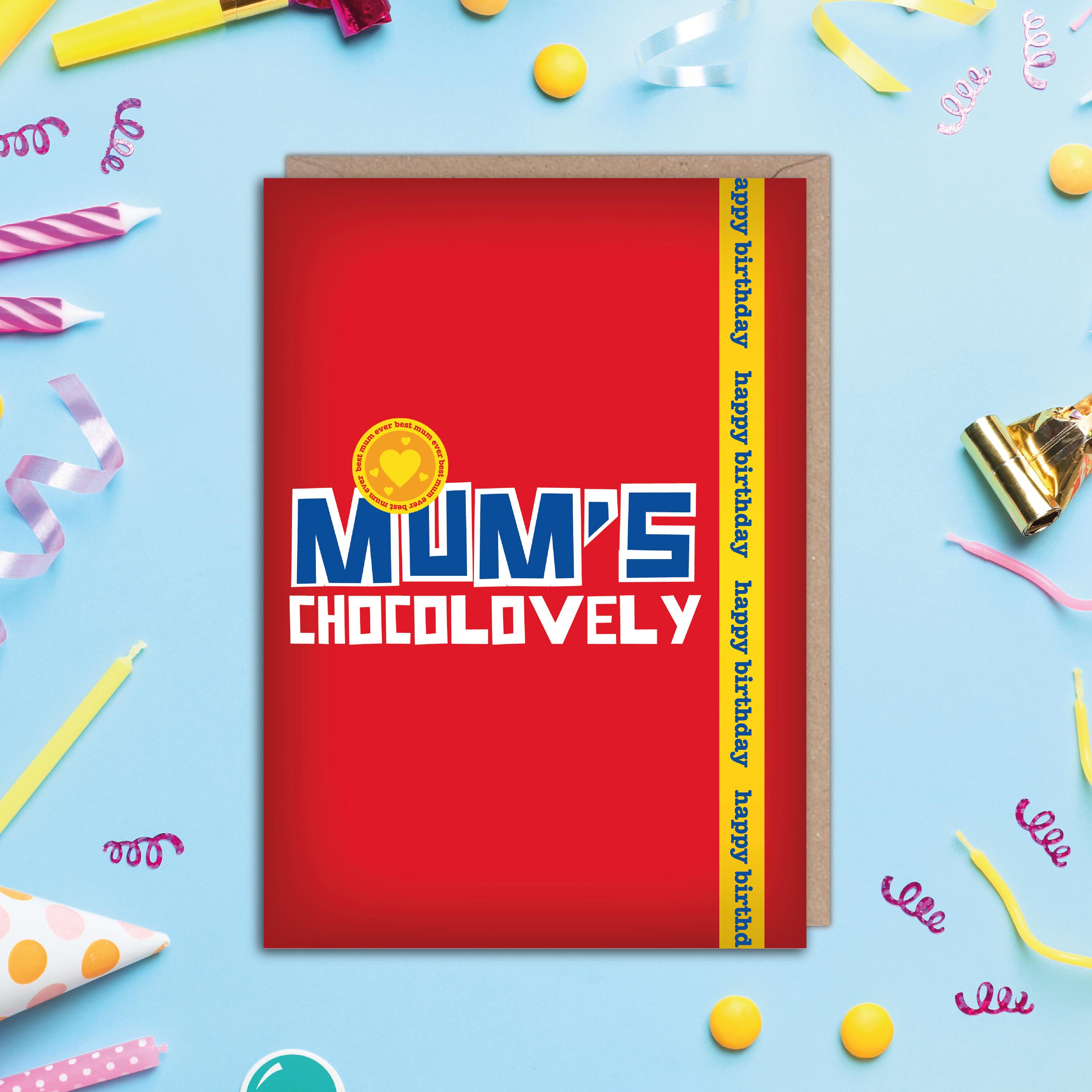 Funny 'chocolovely' Birthday Card for Mum | Tony's Inspired - Etsy UK