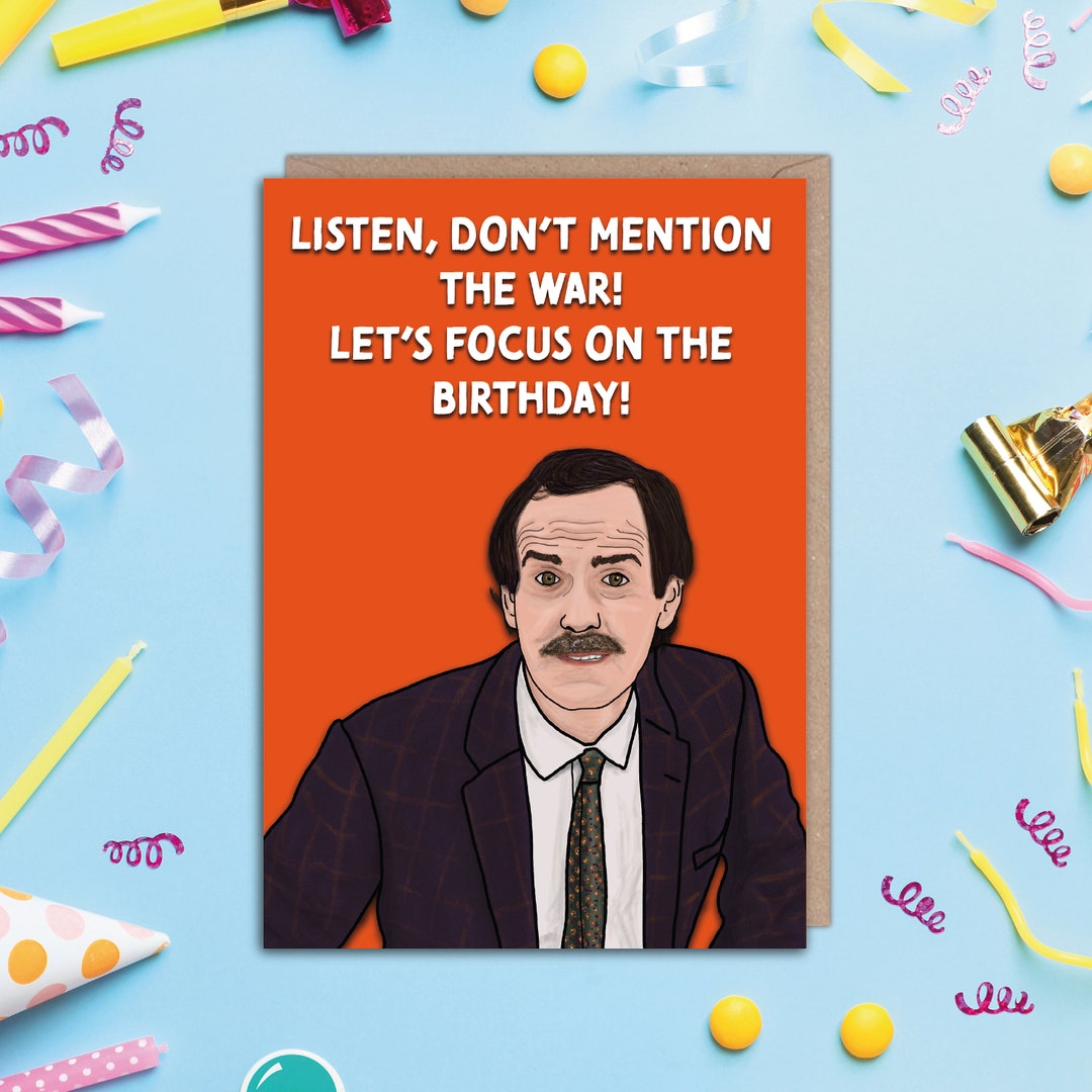 Basil Fawlty Funny Birthday Card John Cleese Card for Dad Etsy UK