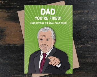 Alan Sugar Father's Day Card | You're Fired Card | Funny Fathers Day | Card for Dad | Card for Him | Daddy | Apprentice | Celeb Card | Cute