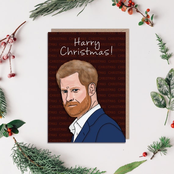 Harry Christmas Prince Harry Christmas Card Funny Christmas Etsy UK