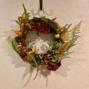 Woodland Animal Wreath, Woodland Mushroom Wreath, Fall Woodland Wreath, Magical Forest Wreath