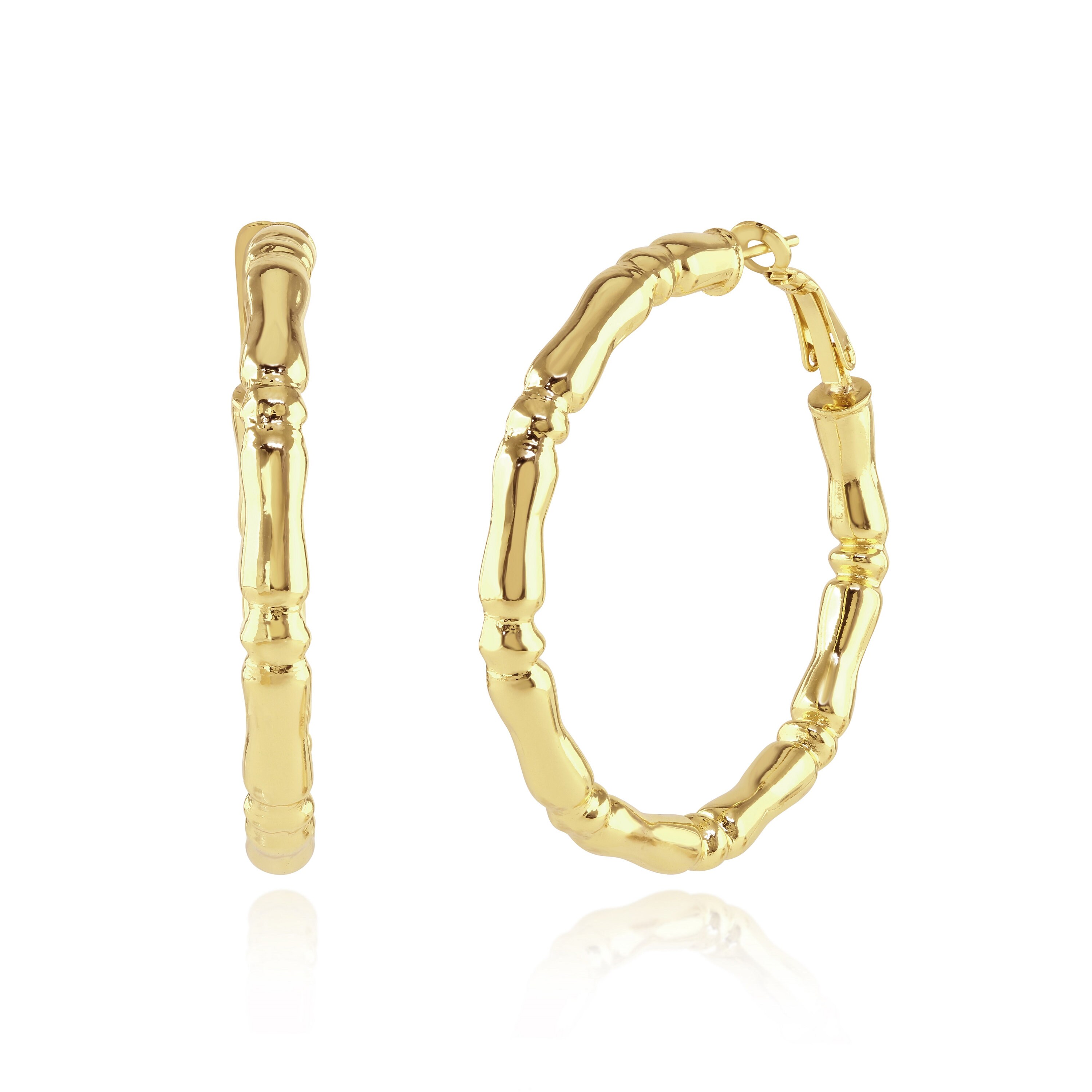 Gucci gold bamboo hoop earrings deals