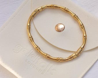 14Kゴールドオーバースターリングシルバーヴィンテージバングル | .925