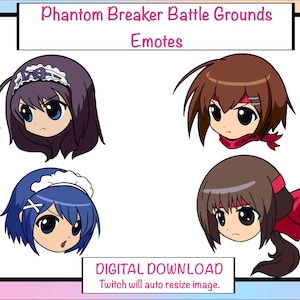PNG Files Phantom Breaker Battle Grounds Emotes for Twitch Streamers, Discord, Youtube | Instant Download | No SVG | Read Item Description