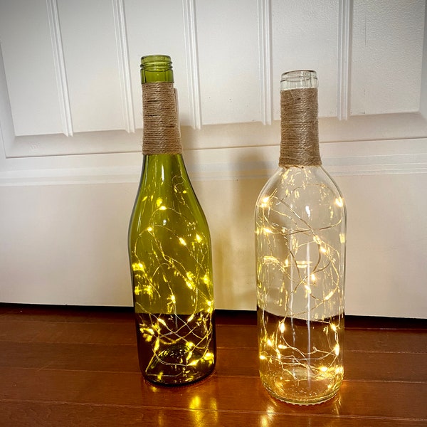 Twinkle Lights Wine Bottle Decor
