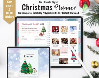 Christmas Planner, Holiday Planner, Christmas Binder, Christmas To Do, Christmas Planning, iPad Planner, Goodnotes, Notability
