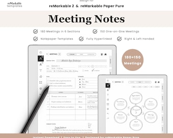 Meeting Notes for Remarkable 2 & Paper Pure, Meeting Minutes, 1:1 Meetings