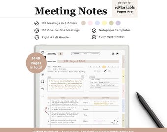 Meeting Notes for Remarkable Paper Pro, Meeting Minutes, 1:1 Meetings