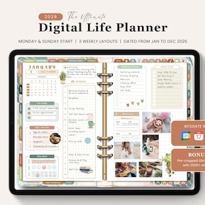2026 All-in-One Digital Life Planner, GoodNotes iPad Planner (PDF)