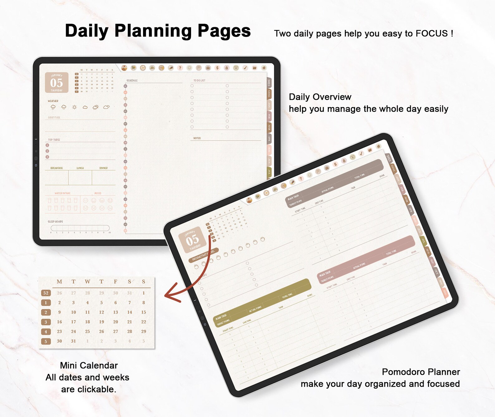ADHD Digital Planner ADHD Daily Planner Adult ADHD Planner Etsy