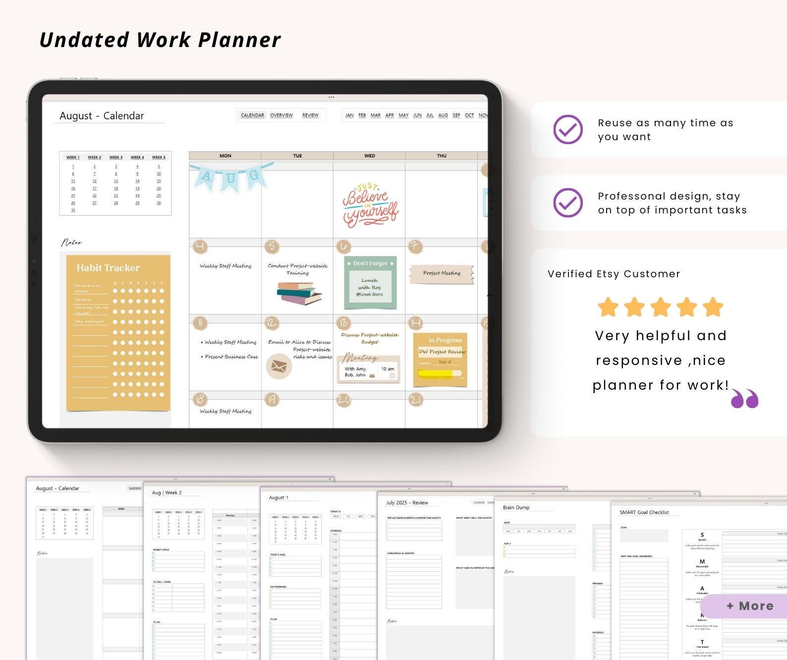 Onenote Productivity Bundle: Work Planner, Project Management, Meeting ...