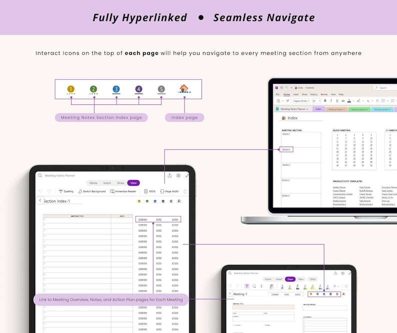 Onenote Meeting Notebook: Hyperlinked, Customizable, for Professional ...