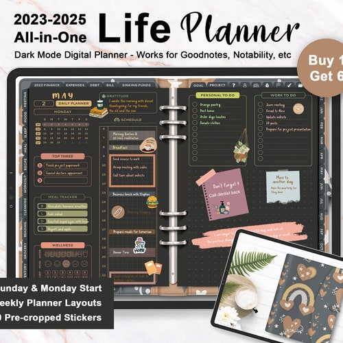 2023 2024 2025 Digital Planner All in One Life Planner Etsy