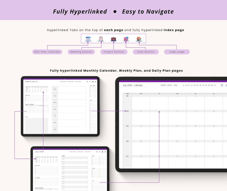 2026-2027 Mid Year Onenote Work Planner: Professional Templates for ...