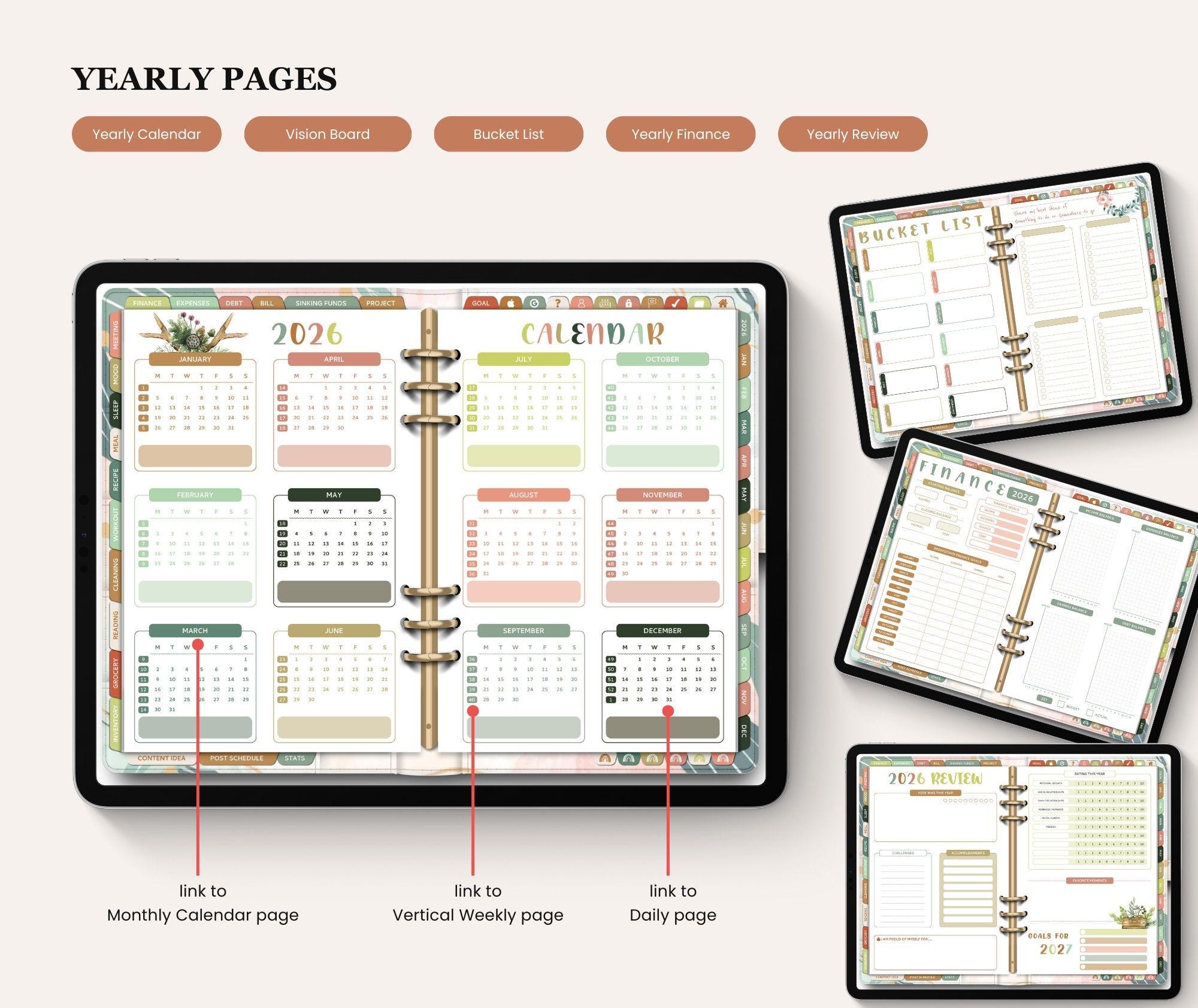 2026 All-in-one Digital Life Planner, Goodnotes iPad Planner (PDF) - Etsy
