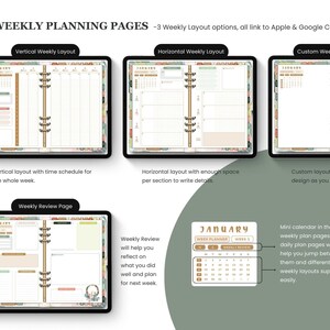 2024 2025 Digital Life Planner, GoodNotes Planner, Weekly Planner, Daily Planner, iPad Planner, Digital Journal, Google & Apple Calendar image 5