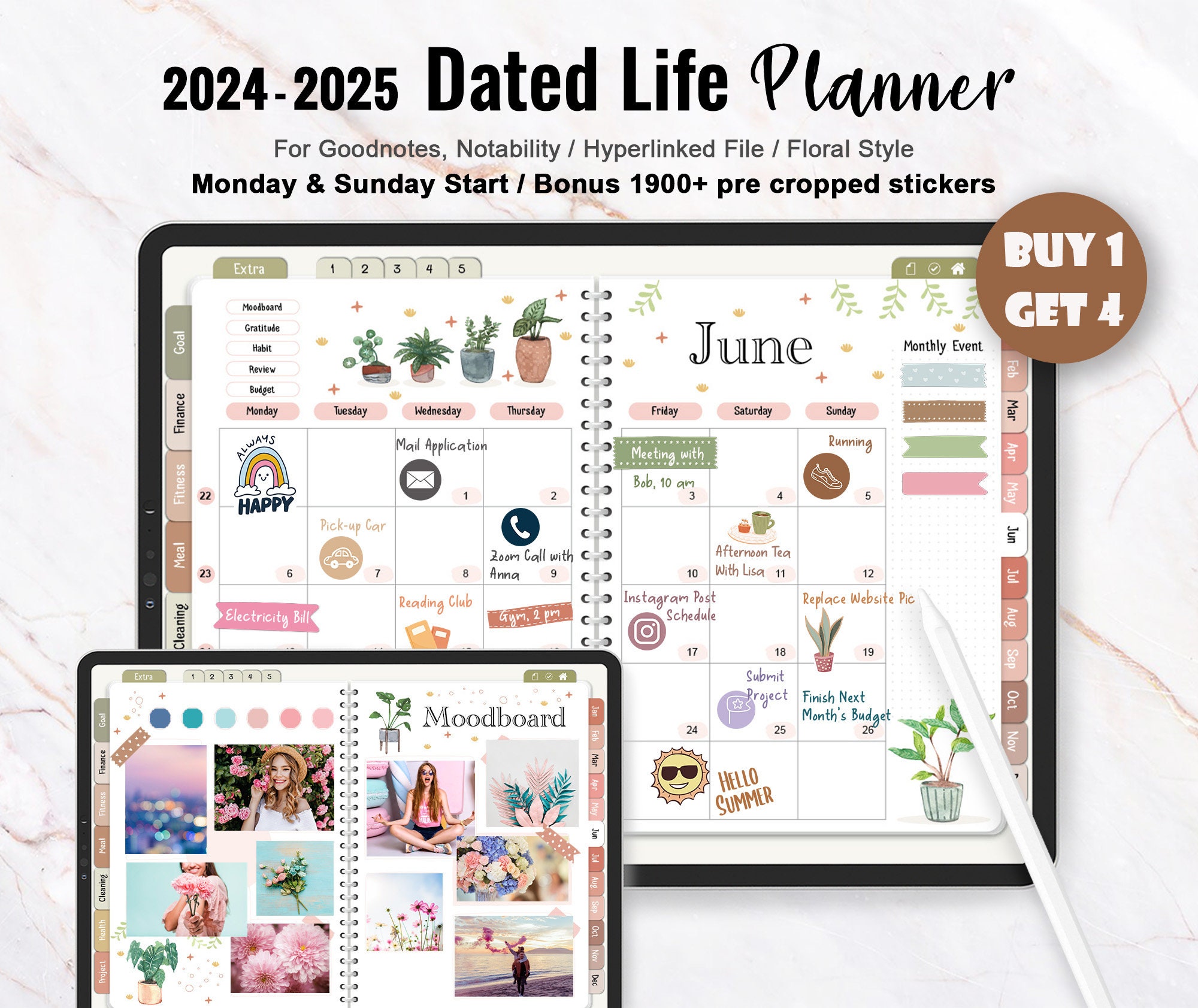 2024-2025 All-in-one Life Planner - Canva Template