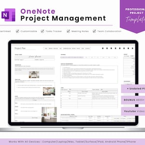 Planejador de Projetos do OneNote: Modelo Profissional de Gerenciamento de Projetos (mais de 900 páginas) (Download Digital)