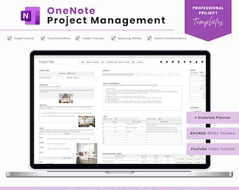 OneNote Project Planner: modello professionale per la gestione dei progetti (oltre 900 pagine) (download digitale)