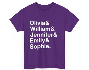 Custom Name List Shirt, Helvetica Font Name List, Funny List T