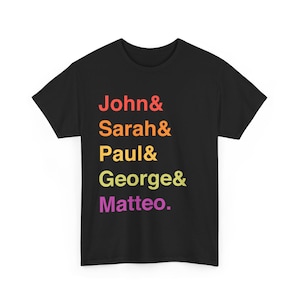 Custom Name List Shirt, Helvetica Font Name List, Funny List T-Shirt, Custom Gift, Custom Name Shirt, Funny List Shirt, Funny Custom Shirt