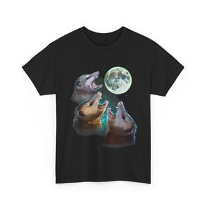 Three Possums Howling at Moon shirt, Like 3 Wolves T-shirts, Opossum Lover t-shirt, Funny Possum tshirt, funny opossum shirt, 3 Wolves shirt