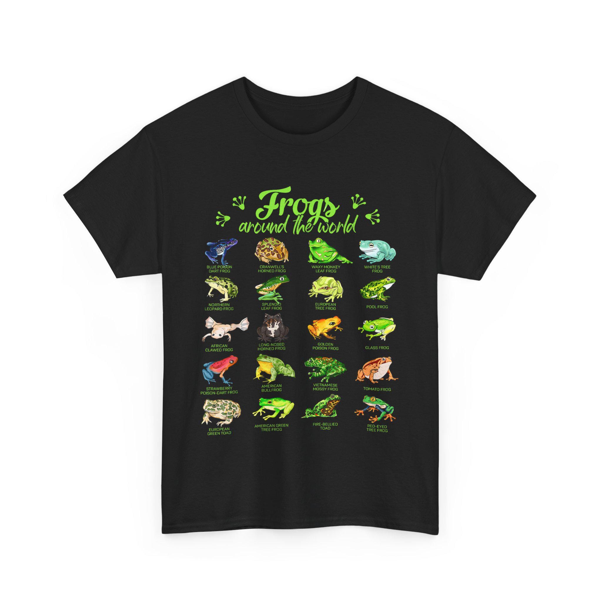 Frogs around the world T-shirt , frog lover tee, aesthetic frog tshirt, educational frog graphic tee ,frog lover shirt , gift for frog shirt
