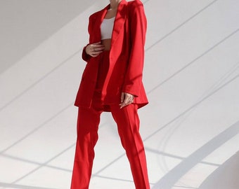 ladies red suits for sale