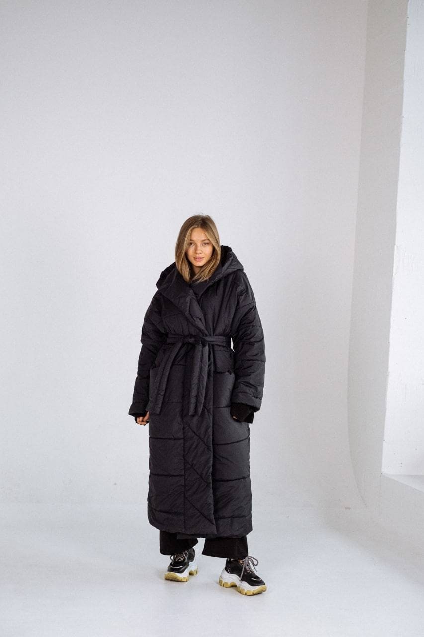 Oversized Black Blanket Coat: Hooded Winter Padded Jacket - Etsy