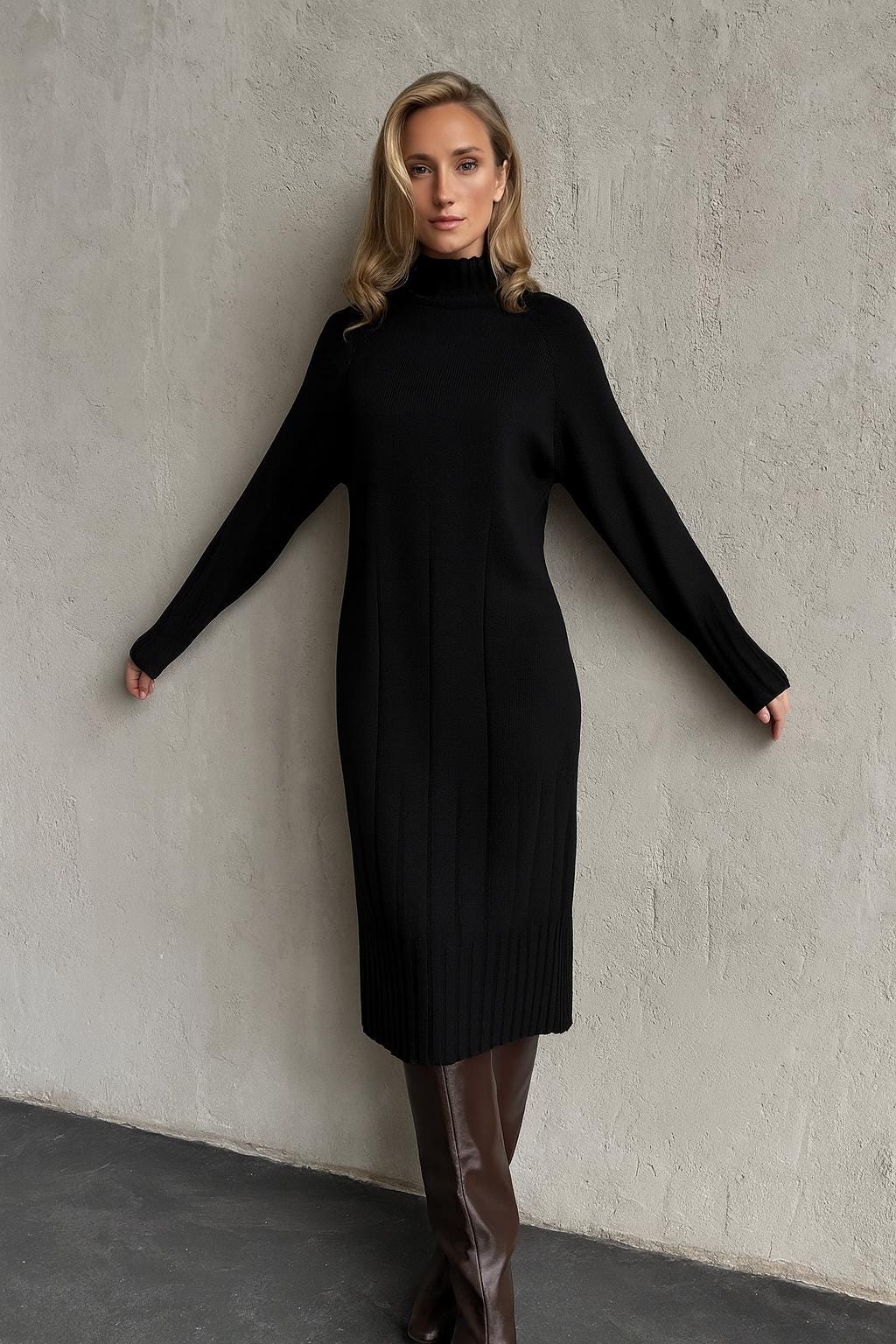 black and white long sleeve wedding dresses Boho Wedding Dresses Long Sleeve Backless With Black Ribbon Chic DW663 –  TANYA BRIDAL main image 1