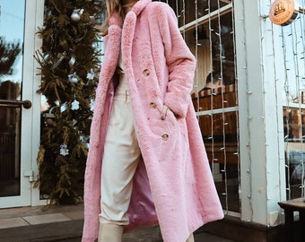 light pink fluffy jacket