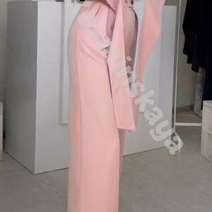 Dusty Pink 4-Piece Pants Set GD003
