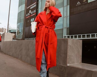 red wrap jacket