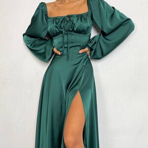 Vestido Tiras / Color Especial / Limitado - Verde Esmeralda