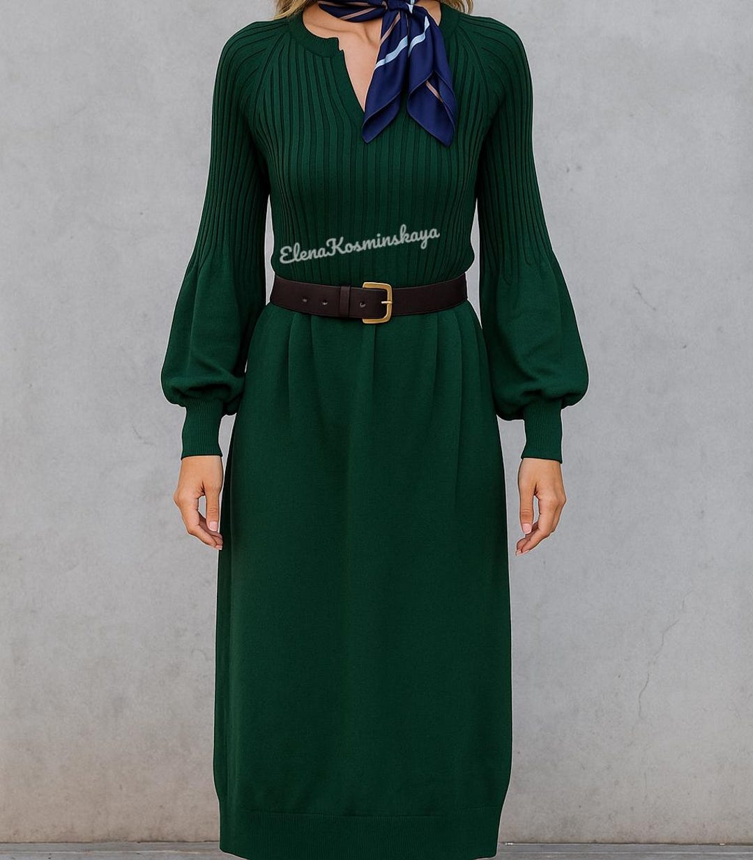 emerald green wool dress Merino Knitted Midi Cozy Winter Outfit Soft Wool Sweaterdress Cocktail dress Red Cotton Jersey Halter burnt orange bridesmaid dress beaded floral motifs by size:US 6 / UK 10 / EU 36