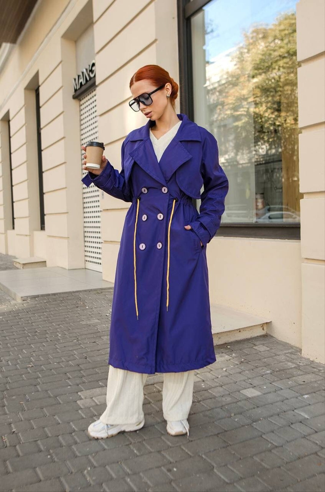 Mauve trench best sale coat