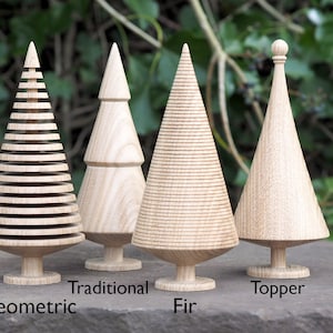 Handmade Wooden Christmas Trees Scandi Style Christmas Decor Handmade Wooden Christmas Ornament Table decoration Xmas Gift Set of four - Large