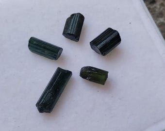 Multi Tormalina, 56 Pezzi Di Multi Tormalina Naturale A Forma Di Tubo Grezzo Da 4 A 12,5 Mm, Pietra Preziosa Di Tormalina Da 28,50 Carati - Italia - Foto 6