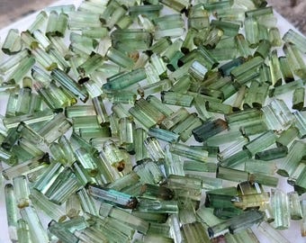 Multi Tormalina, 56 Pezzi Di Multi Tormalina Naturale A Forma Di Tubo Grezzo Da 4 A 12,5 Mm, Pietra Preziosa Di Tormalina Da 28,50 Carati - Italia - Foto 8