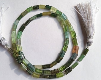 Multi Tourmaline Stick Beads: Natural Gemstone Jewelry 16 Inch
