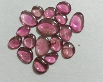 Turmalina rosa superior natural de 8 quilates con corte de rosa suave, lote de 17 piezas, piedra preciosa de turmalina de color rosa de grado superior